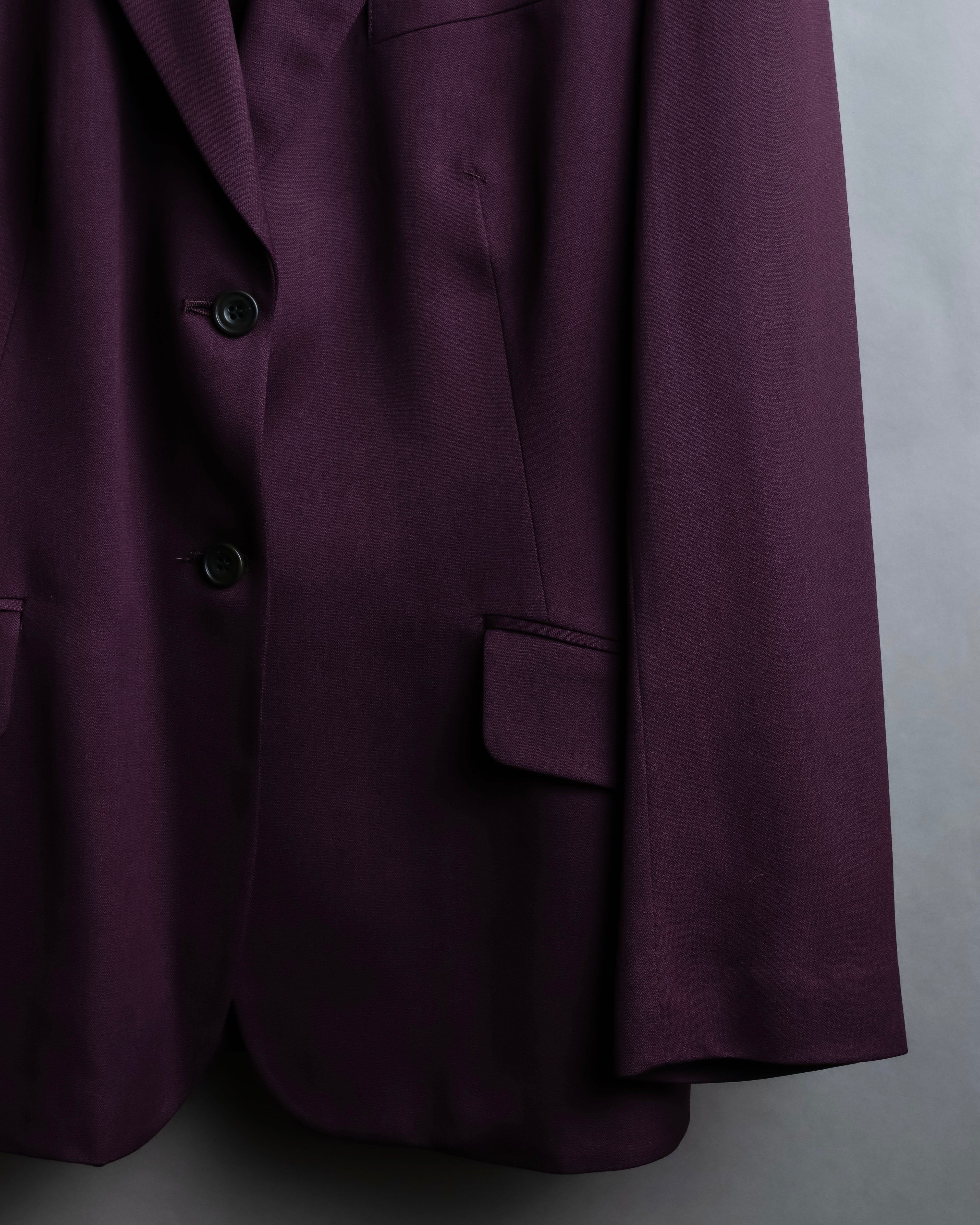 "JEAN PAUL GAULTIER FEMME"
 Beautiful purple color shaped wool tailored jacket