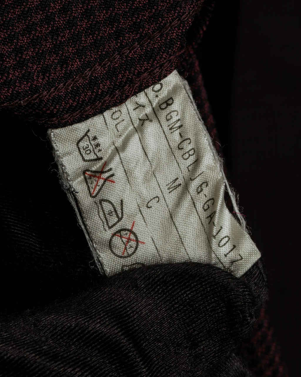 "JEAN PAUL GAULTIER" Draping form burgundy shirt