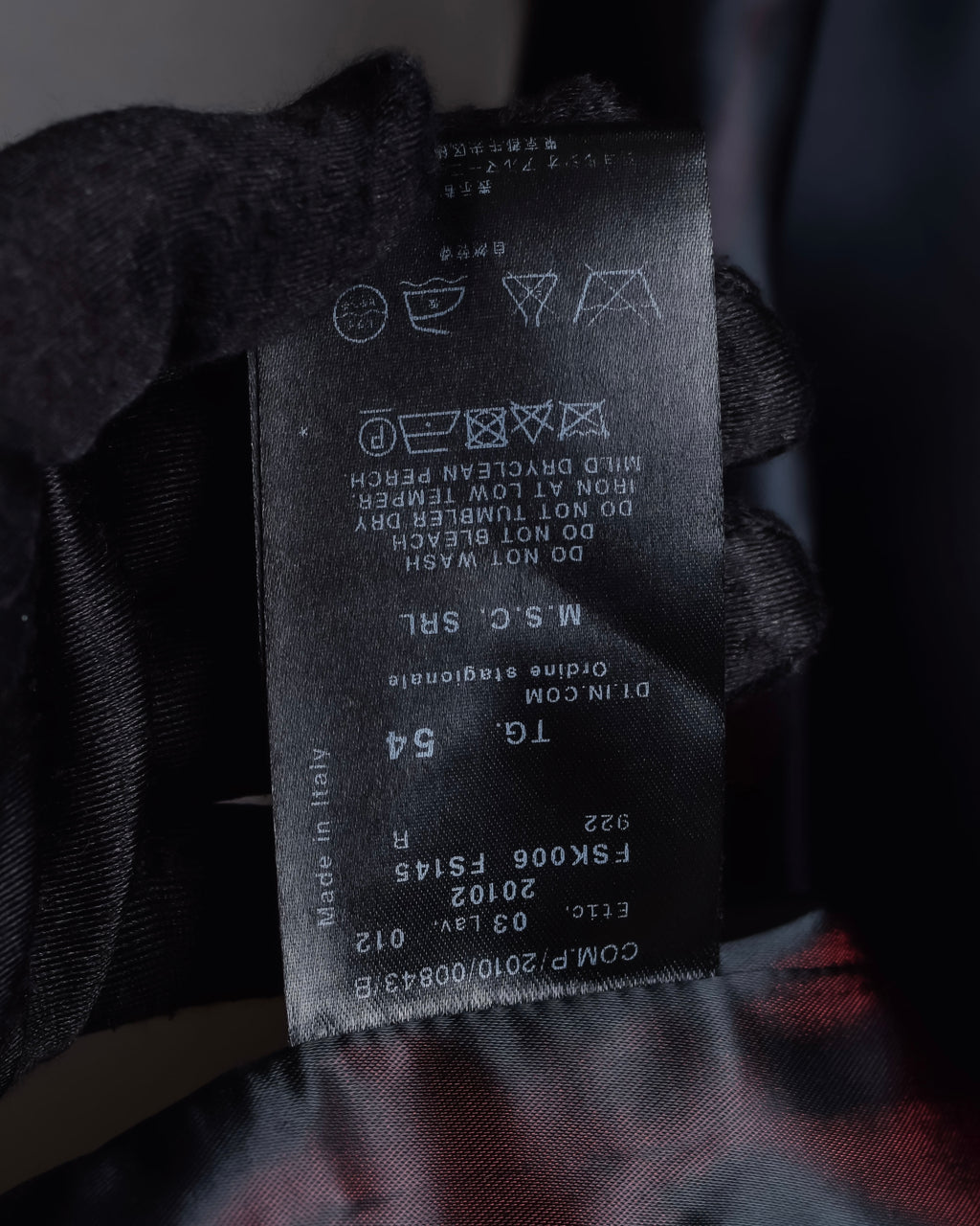 "GIORGIO ARMANI" Deep satin backed tailored wool vest