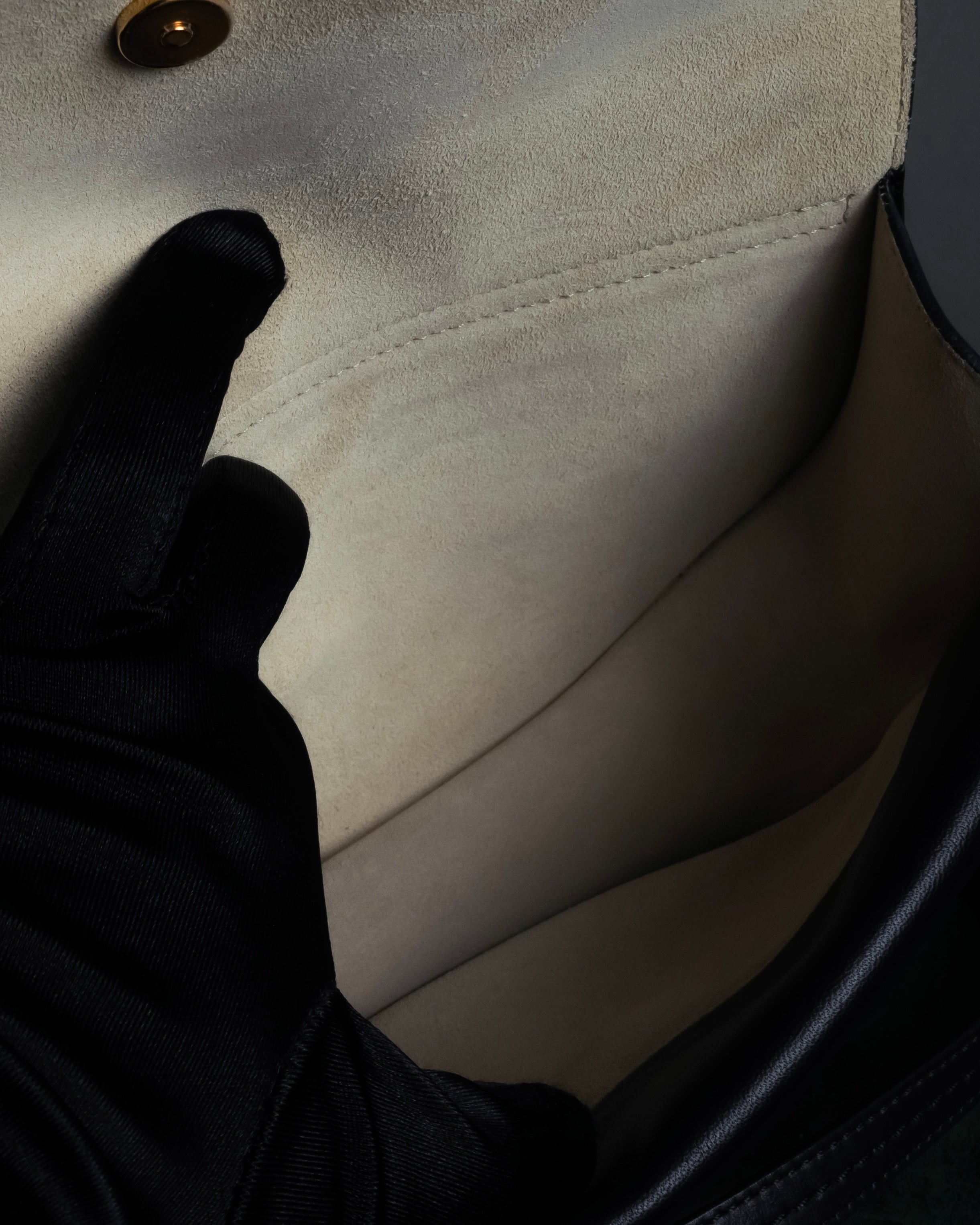 "Chloe" Georgia double flap design leather bag