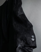 “Gianni Versace” 80’s-90’s Shadowed-texture tailored jacket