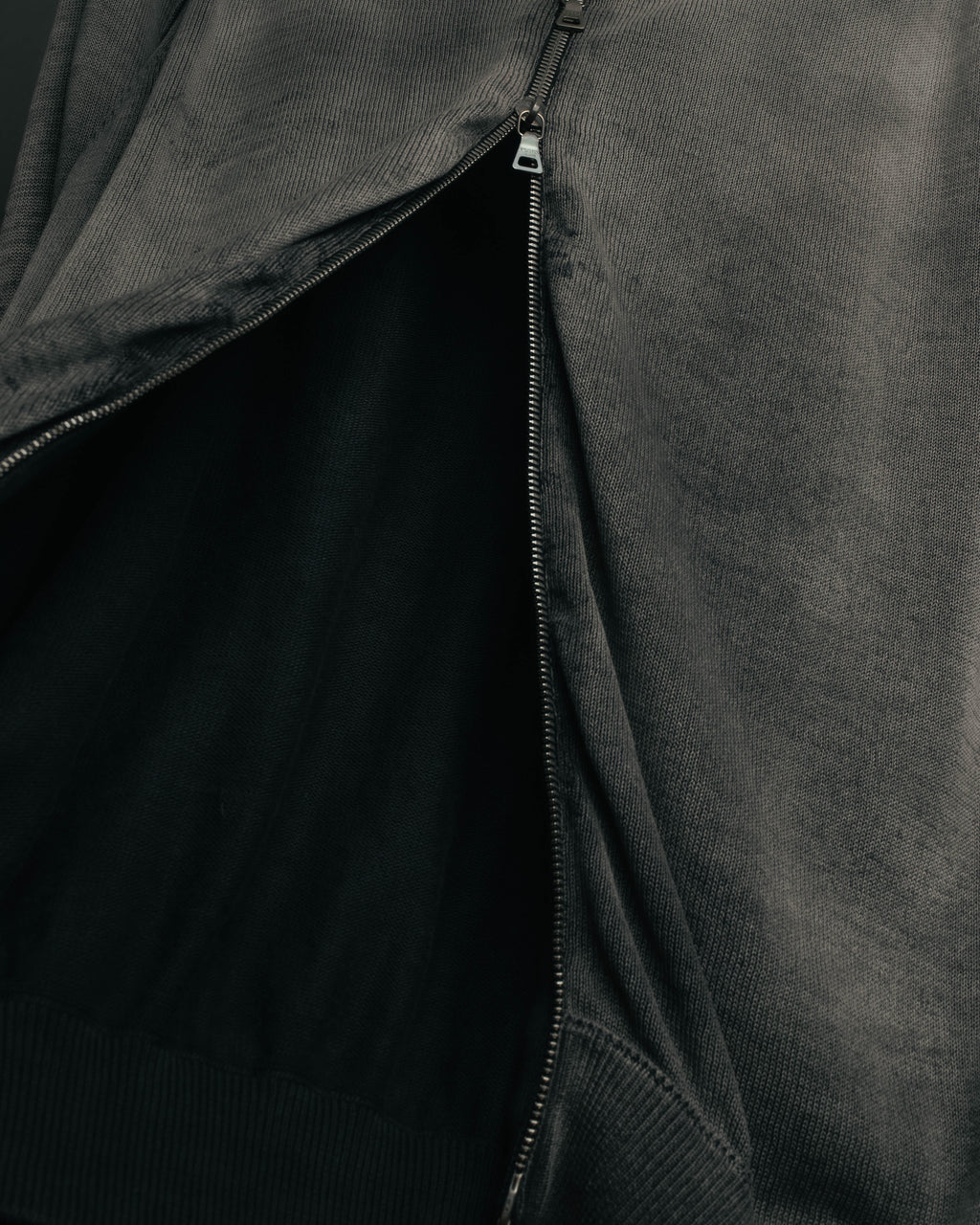 "PRADA" 90's-00's Minimal cotton zip cardigan