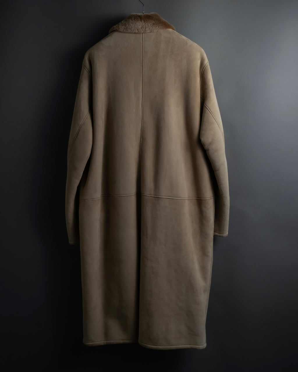 -SPECIAL- "LOEWE" 90's-10's Fur collar cordero lambskin long coat