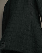 -SPECIAL- "Christian Dior" 80's-90's Textured collarless wool jacket