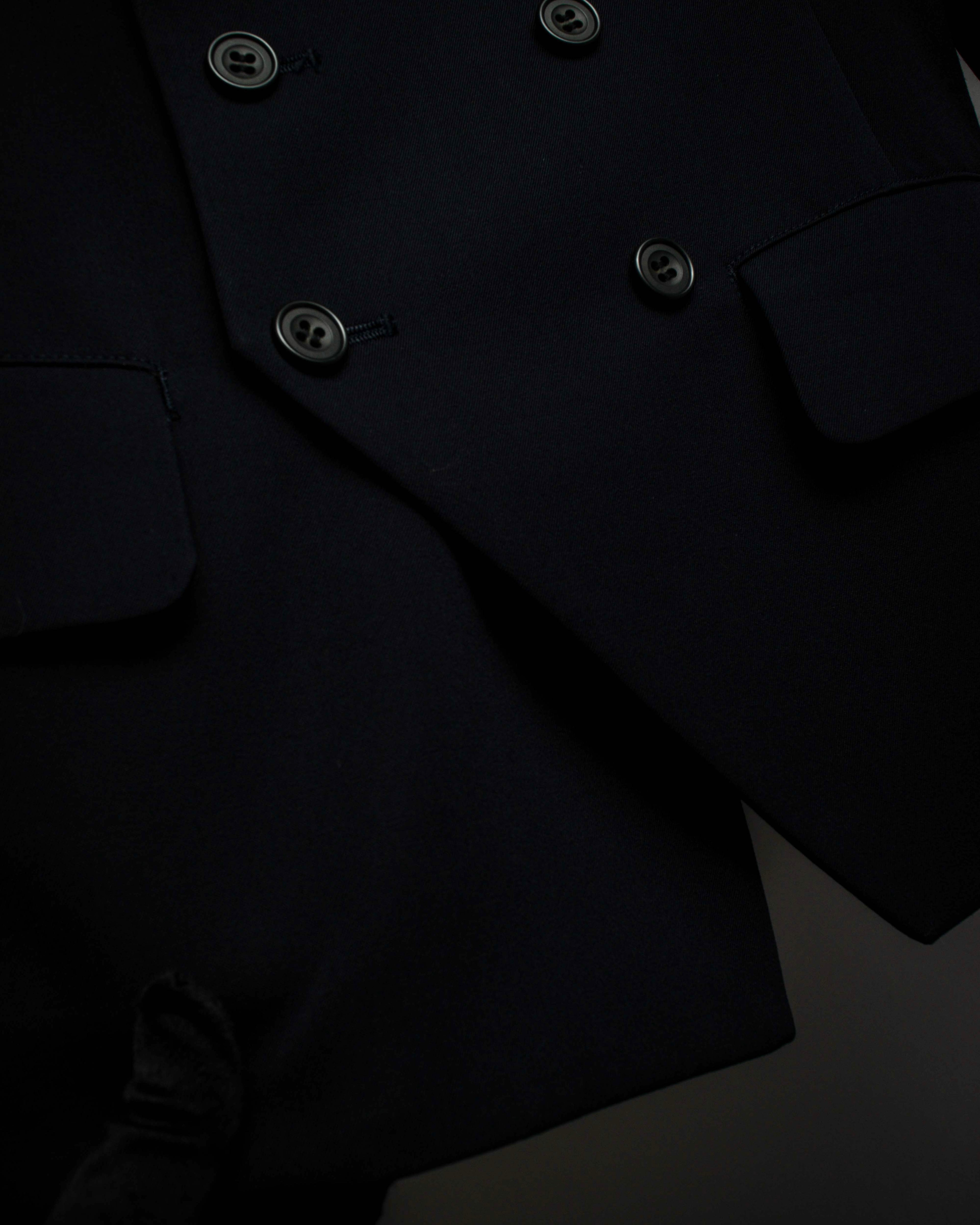 "Y's" 94AW sharp lapel cut design double-breasted jacket