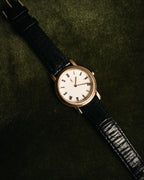 “Yves Saint Laurent” 80’s-90’s coin edge quartz leather watch
