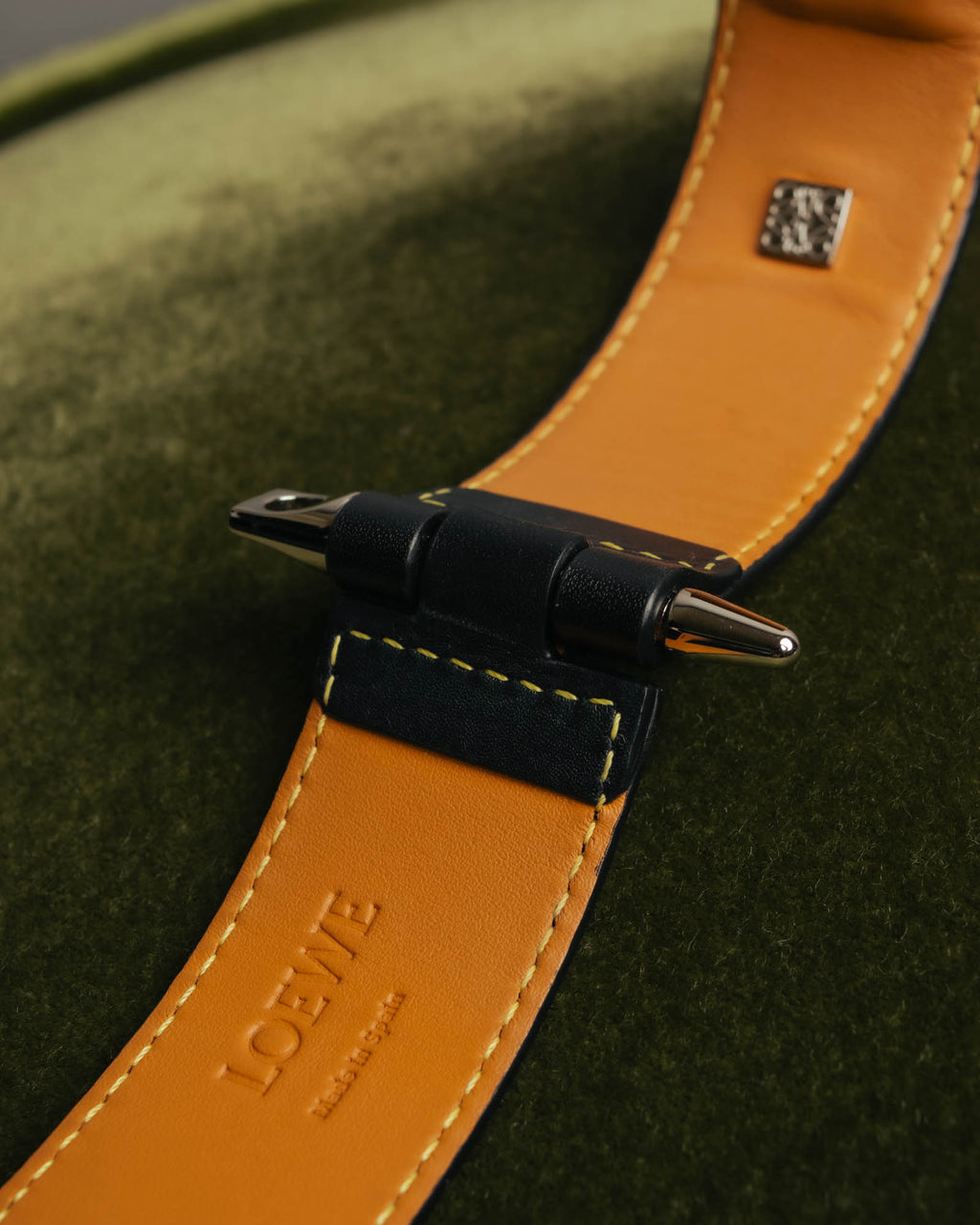 “LOEWE” 2010’s-2020’s industrial leather cuff bracelet