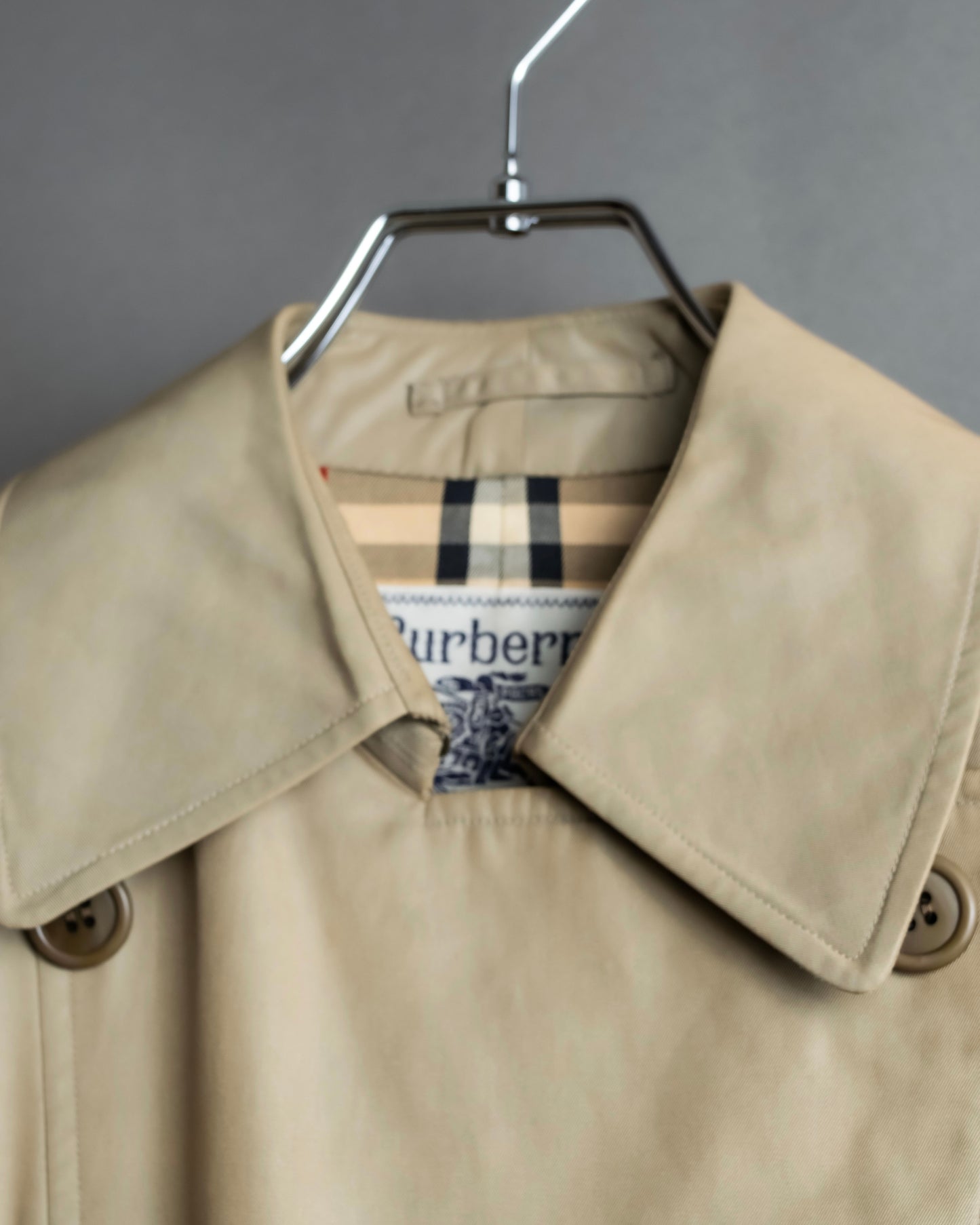 "BURBERRYS" Traditional belt design long length trench coat