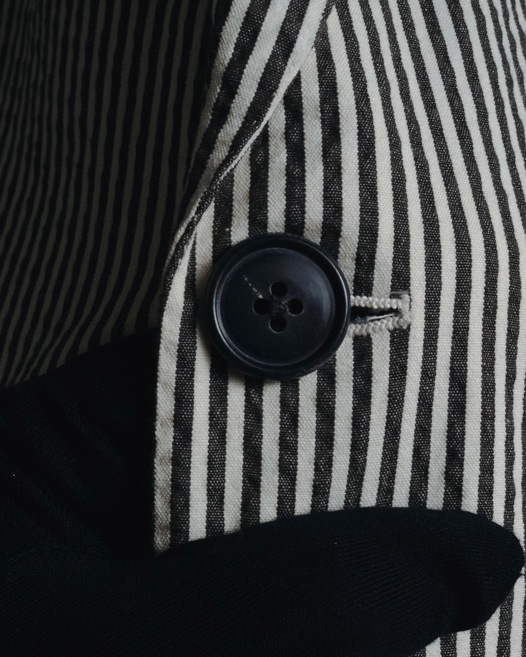 "HERMES" 00's striped stretch cotton tailored jacket