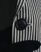 "HERMES" 00's striped stretch cotton tailored jacket