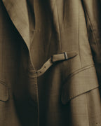 -SPECIAL- "HERMÈS" 90's-00's Wool silk tailored asymmetrical setup suit