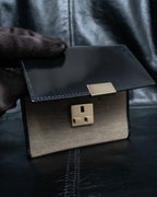 "GUCCI" Canvas and leather bi-fold wallet