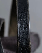 "HERMES" Single pin buckle leather narrow bracelet