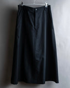"COMME des GARCONS" Wool gabardine flare maxi length skirt