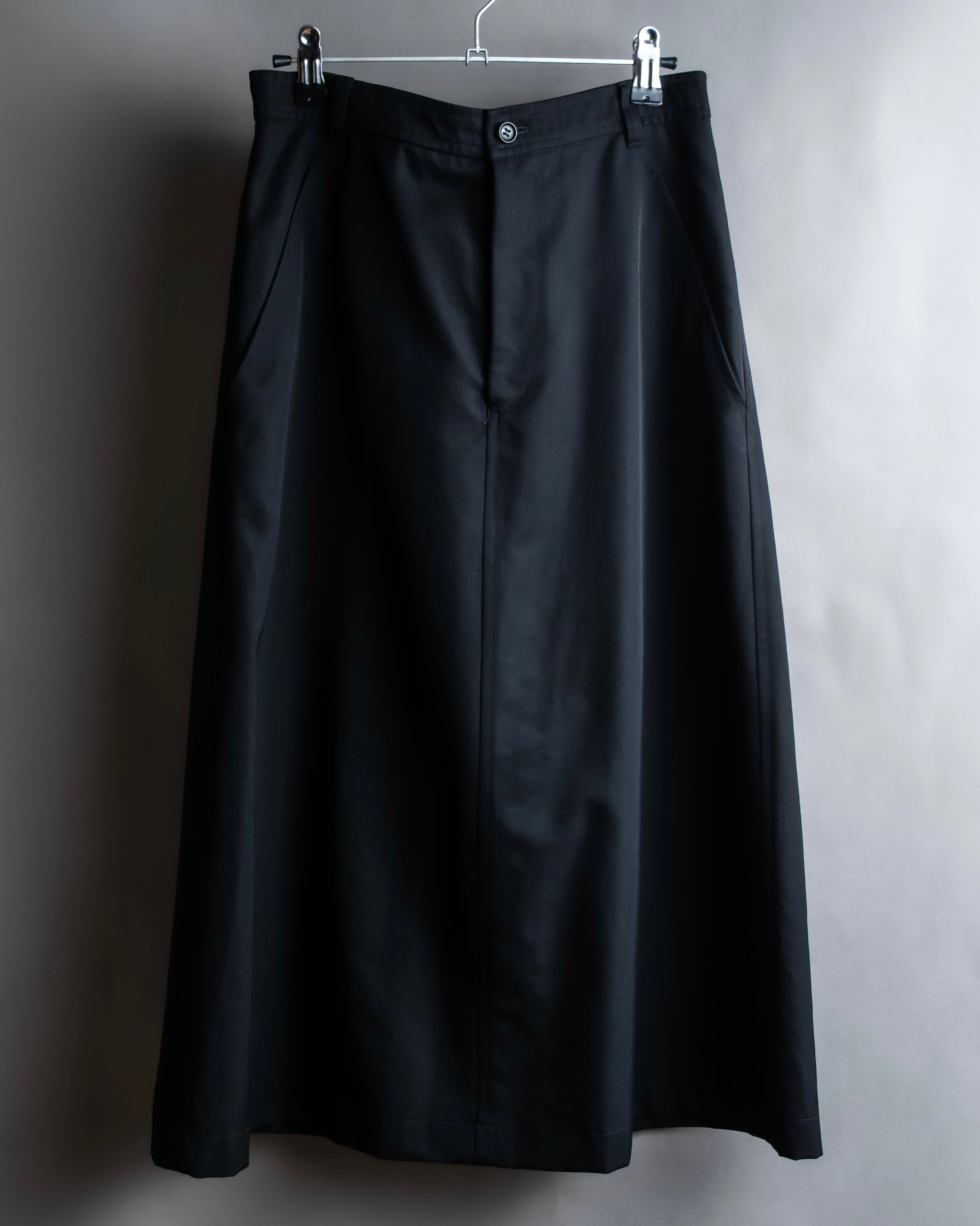 "COMME des GARCONS COMME des GARCONS" Wool gabardine flare maxi length skirt
