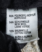 "Vintage geometric pattern V-neck knit"