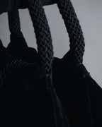 "LOEWE" Late 80s-Early 90s velvet knot tassel handbag