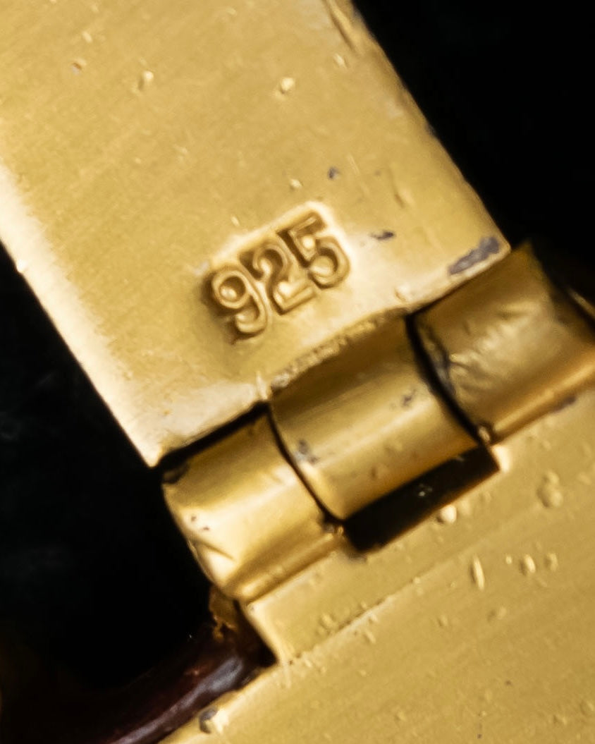 "LOEWE" Gold metal dome motif bracelet