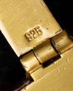 "LOEWE" Gold metal dome motif bracelet