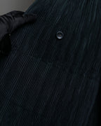 "ISSEY MIYAKE" Pleated vertical line shirt jacket