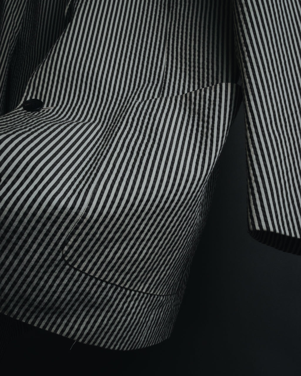 "HERMES" 00's striped stretch cotton tailored jacket