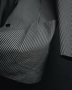 "HERMES" 00's striped stretch cotton tailored jacket