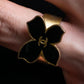 "CHANEL" Coco mark engraved butterfly motif ring