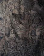 "Christian Dior" 80's-90's Draped rayon patterned shirt