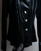 "ARMANI COLLEZIONI" Satin switched design velvet jacket