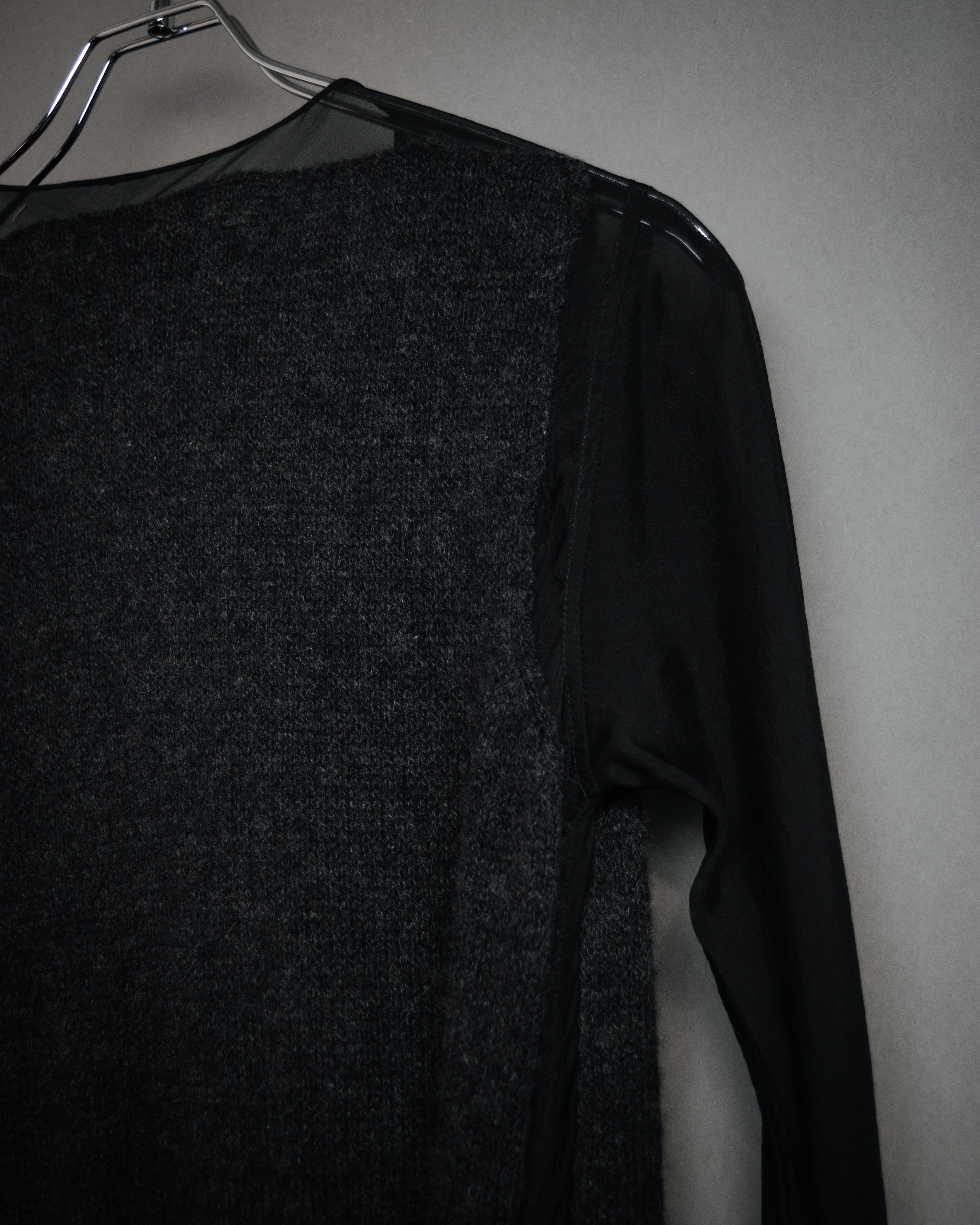 “DRIES VAN NOTEN” 90’s–Early 00’s Cashmere and silk layered belted cardigan