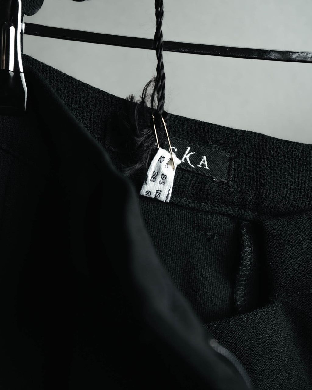 -MOOD MILLÉSIMES- 80’s-90’s black wool intuck wide trousers