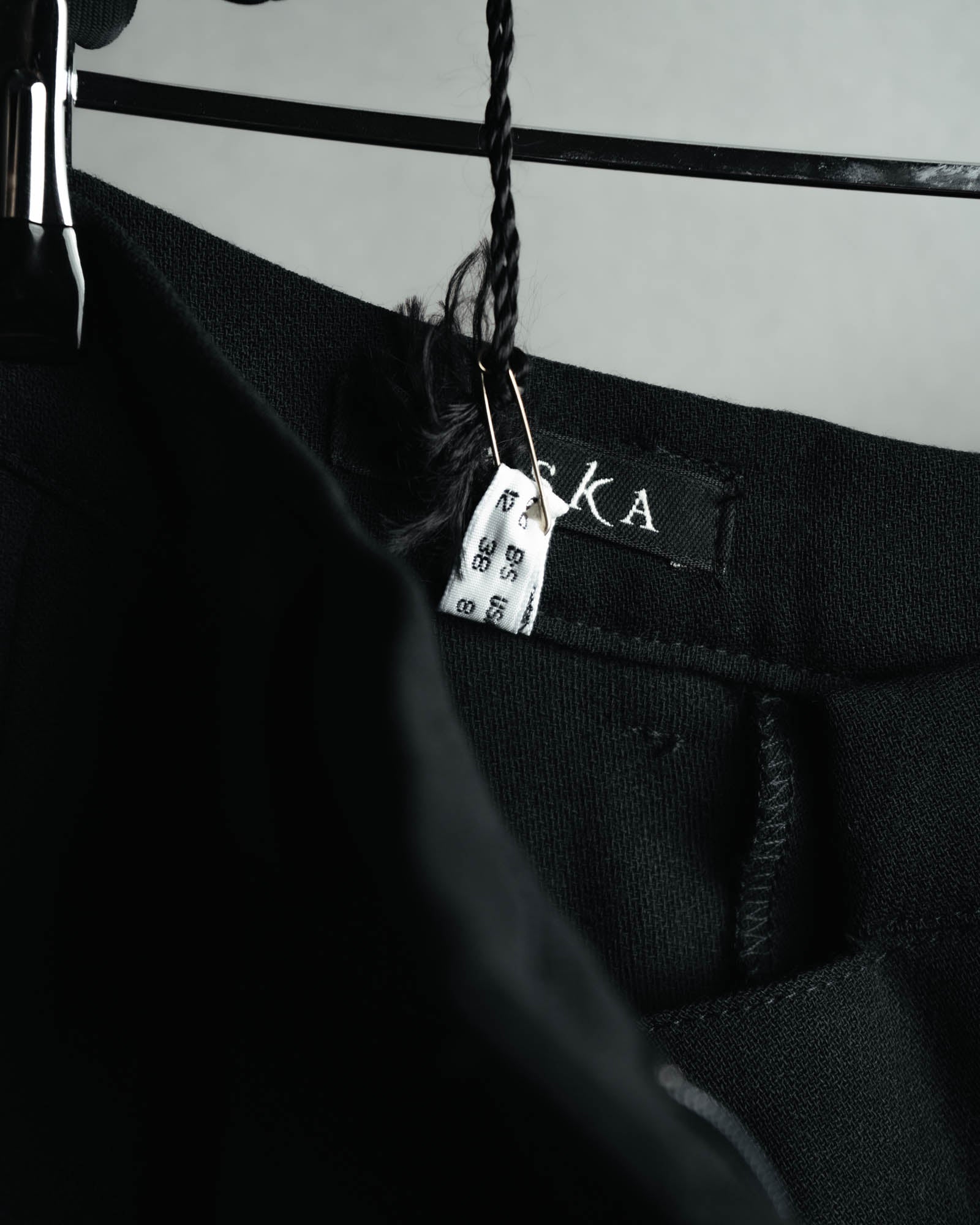 -MOOD MILLÉSIMES- 80’s-90’s black wool intuck wide trousers