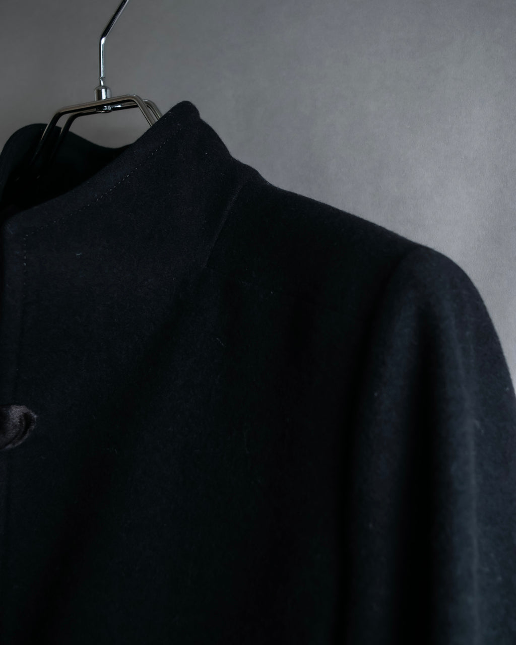 "JIL SANDER" 100% cashmere straight line stand collar coat