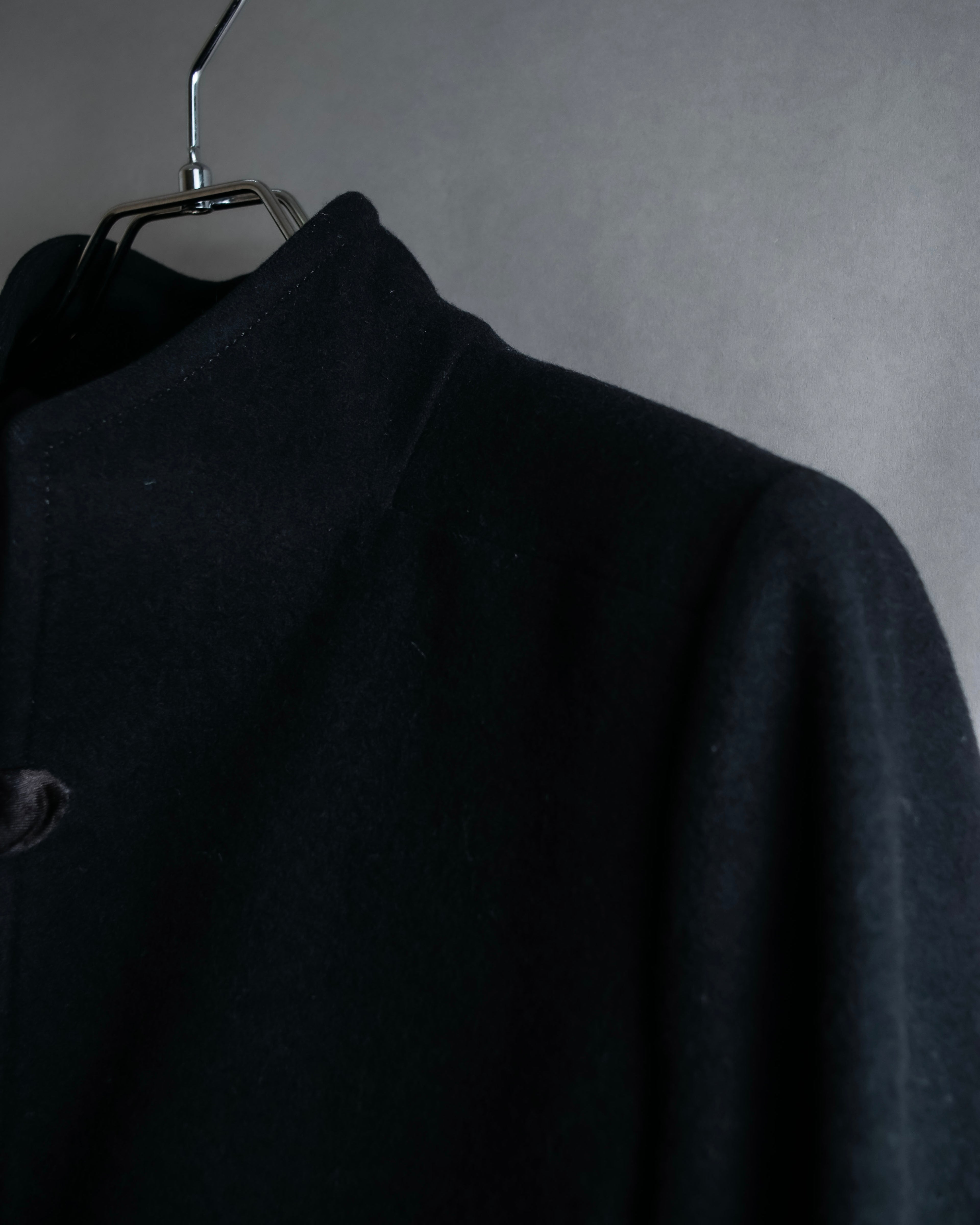 "JIL SANDER" 100% cashmere straight line stand collar coat