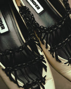 -SPECIAL- “JIL SANDER” 2020’s interwoven strap pointed-toe flat shoes