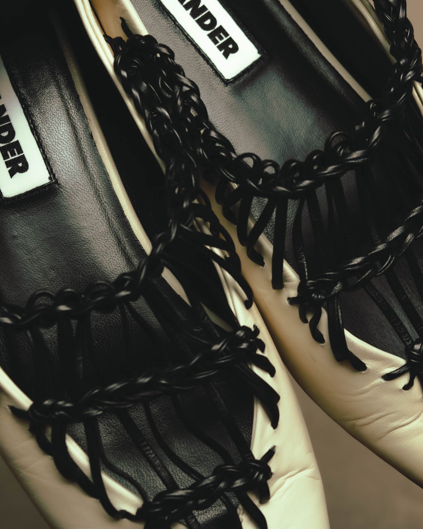-SPECIAL- “JIL SANDER” 2020’s interwoven strap pointed-toe flat shoes