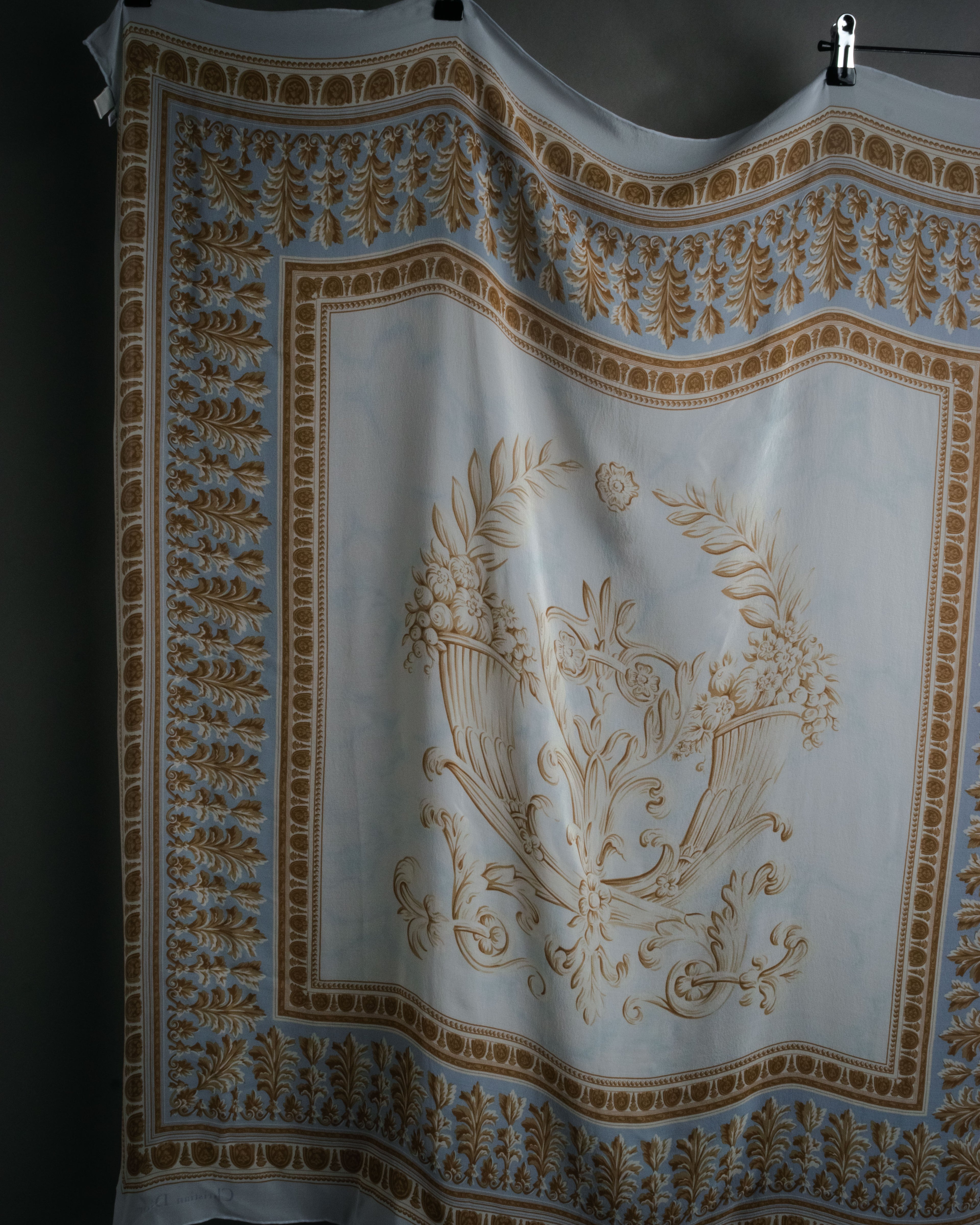 “Christian Dior” 80’s-90’s Classical cornucopia silk scarf