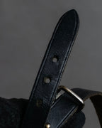 "HERMES" Layered design leather belt