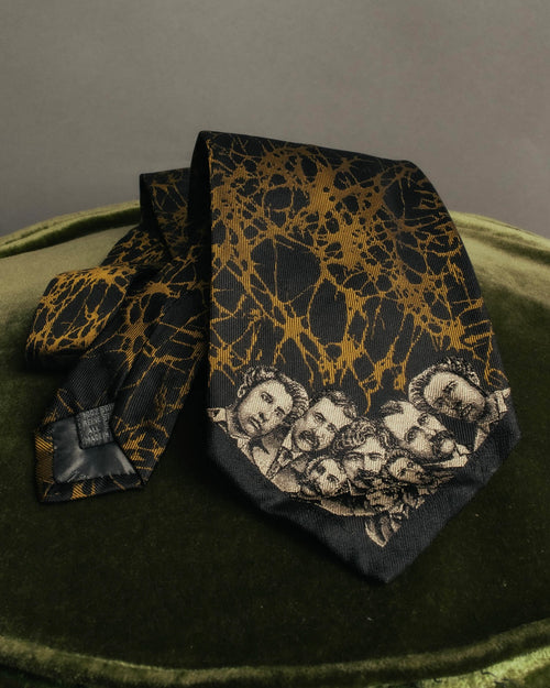 "Jean Paul Gaultier" 90's-00's Portrait jacquard silk necktie