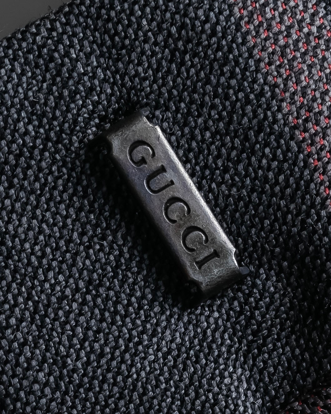 "GUCCI" Glen plaid wool wide tapered slacks