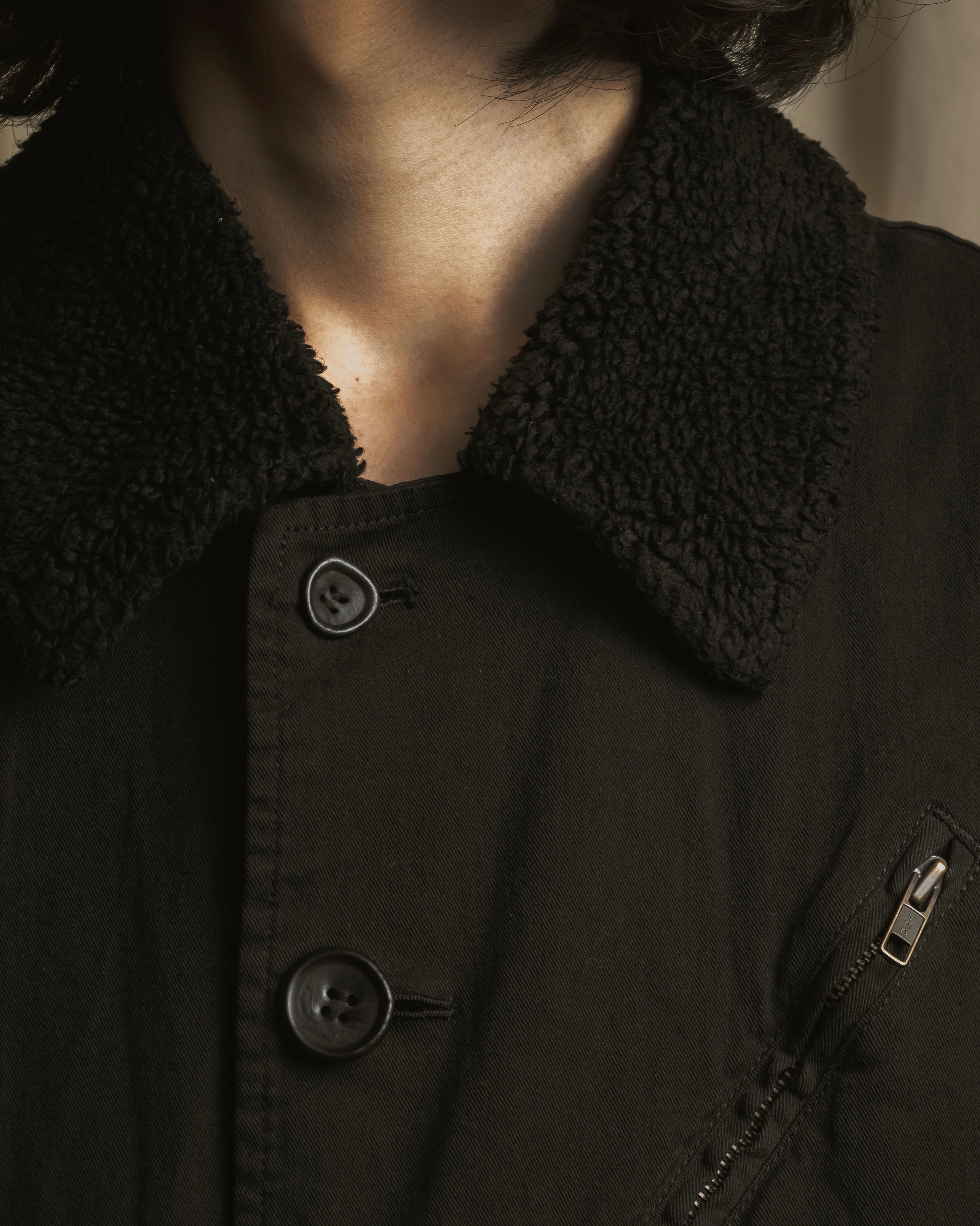 "COMME des GARCONS HOMME"
Utility zip pocket coat