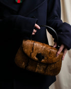 "GUCCI"「1947」 pony leather combination bamboo hand bag