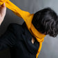 "PLEATS PLEASE ISSEY MIYAKE" Yellow orange color pleated stole