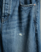 -SPECIAL- “SAINT LAURENT” 2023’s Long extreme baggy faded denim jeans