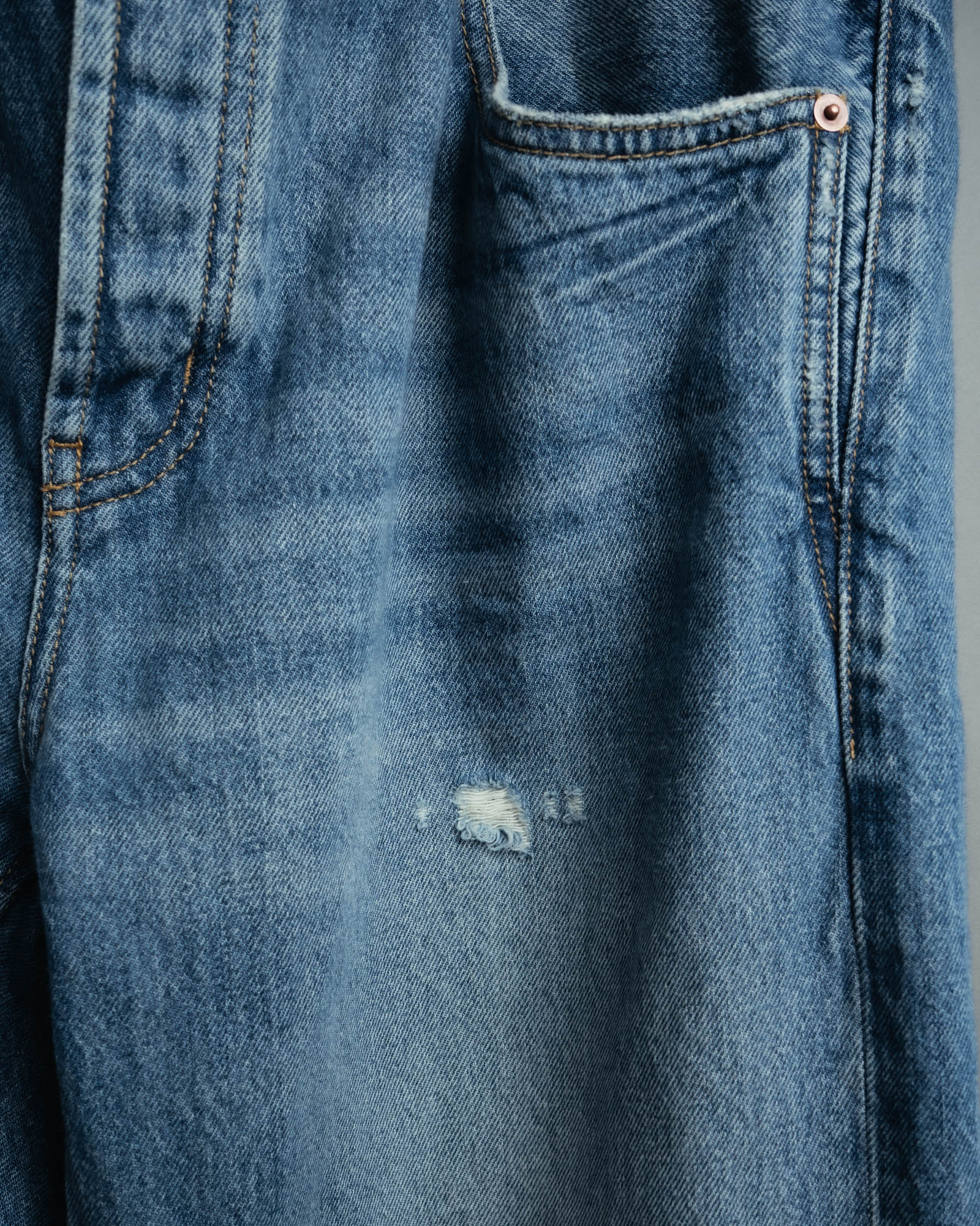 -SPECIAL- “SAINT LAURENT” 2023’s Long extreme baggy faded denim jeans