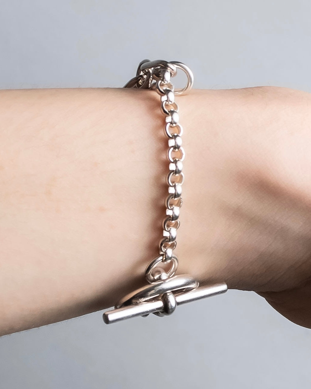 "HERMES" Chaine d'Ancre punk series silver 925 bracelet