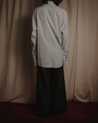 "GUCCI" Striped spread collar shirt with contrast cuffs