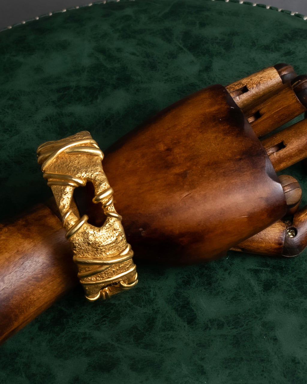 "Christian Lacroix" Sculptural detail gold bracelet