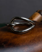 "HERMES" Jumbo silver scarf ring