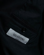 "VALENTINO" Belt docking design leather switching trench coat